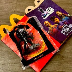 Black Panther Wakanda forever happy meal Black Panther toy